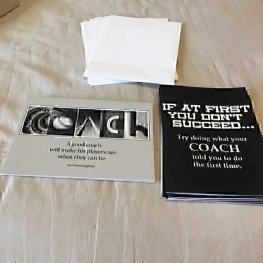 Set of 11 Coach Thank You cards